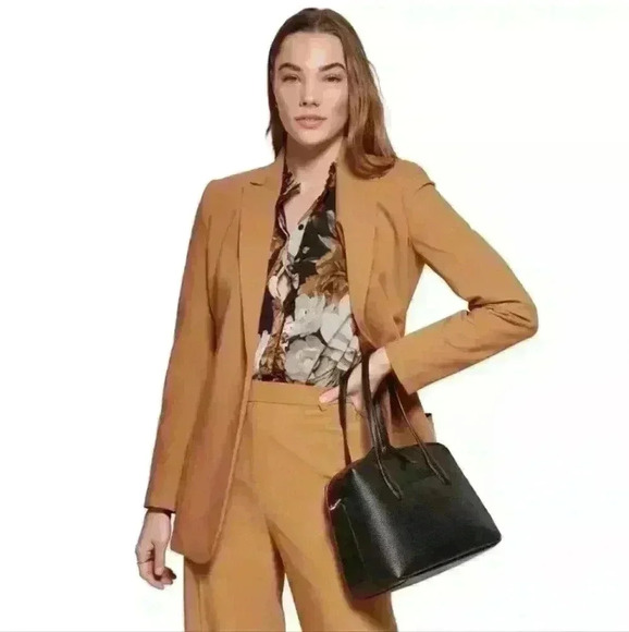 Calvin Klein Tan Waist Tie Blazer Jacket $139 - Picture 1 of 15